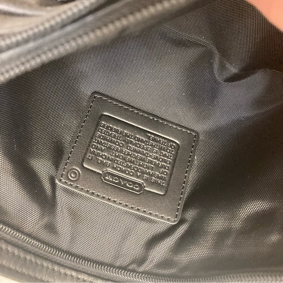Coach vintage black leather Fanny pack bag - Picture 12 of 12